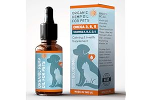 AMZ Evergreen® Hemp Oil for Dogs | Anxiety & Stress Relief for Dogs | Dog Calming Products | Health Supplement for Dogs, Cats, Pets | Hip and Joint Support for dogs | Omega 3, 6, 9 | Made in the UK