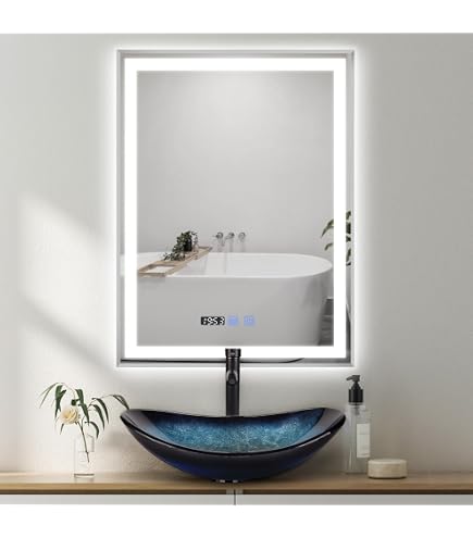 Miroir De Salle De Bain LED Jericho 70x100 Cm - Bluetooth, Anti-Buée, IP44 - 3 Couleurs Lumière