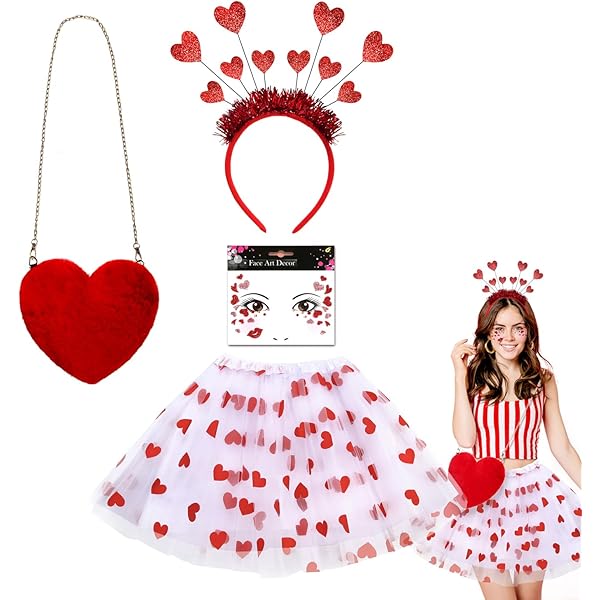 Calzini Con Cuori Per Donna - Calze In Cotone Bianco Con Motivo Cuoricini Rossi, Taglia 10 - Foto 4