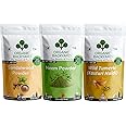 ORGANIC BACKYARD 100% Natural Neem Wild Turmeric/Kasturi Haldi and Sandalwood Powder Combo 100gm Each for Face Care