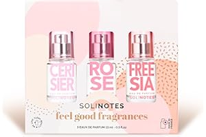 Coffret cadeau Parfum SOLINOTES - 3 Eaux de Parfum - Fleur de Cerisier, Rose, Freesia. 15ml chacune