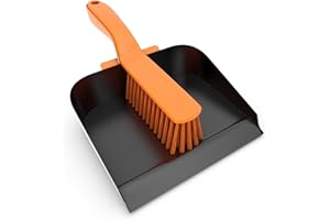 TDBS THE DUSTPAN AND BRUSH STORE Workforce NEW HEAVY DUTY METAL DUSTPAN AND BRUSH STRONG STEEL DUST PAN AND SOFT PVC HAND BRUSH