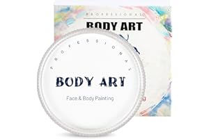 FLYISH DIRECT Maquillage Enfants, (30g/1oz), Maquillage Halloween pour Visage, Maquillage Carnaval Enfants, Professionnel peinture visage à base d'ea , Pour les peaux sensibles , Blanc