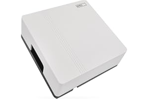 EMOS - 2-Draht Türklingel mit Dual-Stromversorgung - Klassischer Haustür Gong, weiße Türglocke - 1 Melodie Ding-Dong, Lautstärke 85dB - drahtgebunden, zur Wandmontage - quadratisch