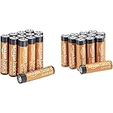 Amazon Basics - Confezione da 24 Alcalino Batterie AA e AAA ad alte prestazioni, Set: 12 AA + 12 AAA batterie