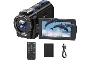 Produktbild: Videokamera Camcorder 5K 48MP 3 Zoll 270° drehbarer Touchscreen Vlog Kamera | 16X Digitalzoom, IR-Nachtsicht, Webcam, Fülllic