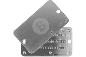 SAMYERLEN Crypto Seed Phrase Storage, 304 Stainless Steel Secure Bitcoin Wallet, Private Key Recovery Cold Storage Backup 3 Plates 24 Words Compatible with BIP39 Hardware Wallets, Ledger, Trezor