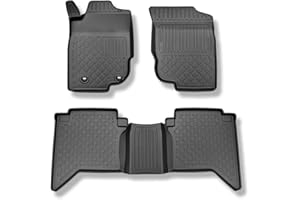 Mossa Alfombrillas de TPE adecuadas para Toyota Hilux VII Pick-Up (2006-08.2016) - alfombras para Coche - G