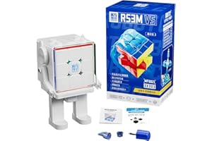 BUCAXIT Moyu RS3M V5 Maglev Ball Core 3x3 Cubo de Velocidad Mágico sin Pegatinas Competitivo Sedoso y Fluido para los Amantes del Cubo (Maglev Ball Core Magic Clothes Version with Robot)