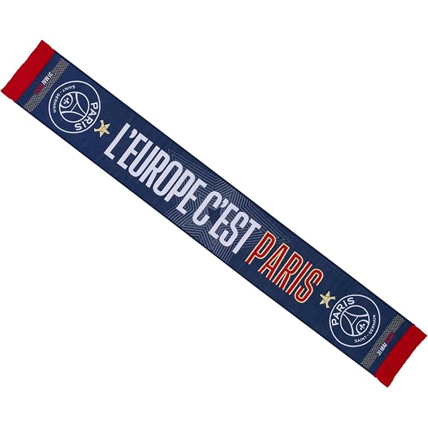Écharpe Officielle Paris Saint-Germain – DI MARIA, 100% Acrylique, 140 Cm, Lavage Main, Collection Officielle, Cadeau Fan