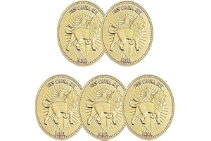 damdos Puntelli per Halloween per cosplay di John Wick, monete dorate e giuramento di sangue Keanu Reeves, oggetti di scena per cosplay (5 monete)