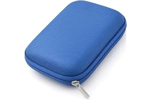 AAA PRODUCTS Protective Carrying Case for 2.5" Portable External Hard Disk Drive/SSD - For Western Digital/WD/Seagate/Sandisk/Toshiba/Samsung/LaCie - Space for Memory Cards and USB cable - Detachable Hand Strap