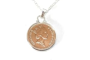 OCC OLD COIN CUFFLINKS 1991 33rd Birthday/Anniversary 1 pence coin pendant - One pence pendant from 1991 for a 33rd Birthday