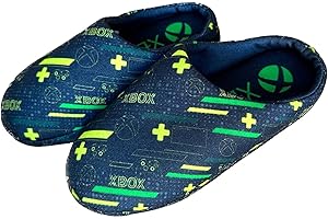 Fashion by Purdashian Boys XBOX Slippers | Washable Younger & Older Boys Xbox Mule Slippers