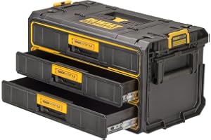 Dewalt ToughSystem 2.0 DWST08330-1 (modul med 3 platta lådor av slagtålig plast, kullager skenor, 22 kg lastkapacitet per låda, kompatibel med ToughSystem 2.0 & 1,0)