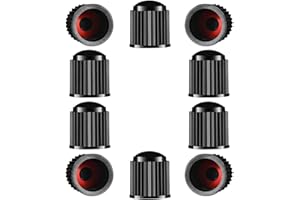 BSTHP Nakładki na zawory do opon, 10 szt. plastikowe pokrowce na opony samochodowe do SUV, motocykla, ciężarówki, roweru, czarne