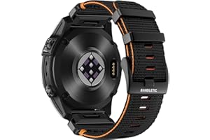 ‎BANDLETIC Bandletic Kompatibel mit Garmin Fenix 8 47mm/7/6/5 Armband Quick Fit Robustes Nylonarmband für Fenix 7 Pro/6 Pro/5 Plus/Instinct 3 E 45mm/Forerunner965/955/945 /Approach S70/S62/S60