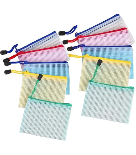 20PCS Pochette Navette avec Fermeture ZIP, A5 Pochettes Porte-documents
