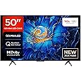 TCL 50C6KS-UK QD-Mini LED TV, 4K HDR Premium, 60Hz, Powered by Google TV (Dolby Vision & Atmos, Game Master, Hands-Free Voice Control, Apple AirPlay 2 & Alexa，2025 New Model)