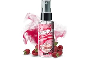 ‎SHINYCHIEFS ShinyChiefs FLAVOUR BOMB Himbeere - Autoduft mit Kirsch-Geruch - Premium Lufterfrischer und Auto Parfüm für den Innenraum, neutralisiert Gerüche im Auto, hochergiebig, Pumpsprühflasche, 50ml