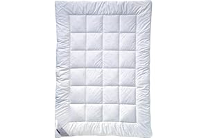 billerbeck Faser Bettdecke E21 King - mit Aloe Vera veredelte Faserdecke - 135 x 200 cm Ganzjahresdecke der Wärmestufe mittel, Weiß