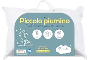 P'tit lit - Piumino Bambino | Prima Infanzia - 75x120 cm - Anti Acari - Ideale Per lettino 60x120 cm - 100% Microfibra - Oeko Tex