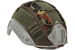 AQZXDC Funda Casco Táctico Airsoft, Tela de Nailon Militar De Camuflaje para Casco, Cover Protectora contra El Polvo para Casco Al Aire Libre para Casco Fast MH/PJ/BJ (Sin Casco)