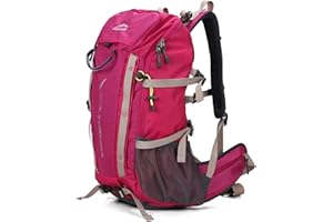 Aoking Mochila senderismo,escalada,40 L-50 L,Elementos estándar_tabla de malla de flujo de aire extraíble,impermeable,silbato SOS,funda para lluvia