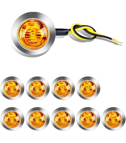 10 Luci LED Laterali Verdi 24V Per Camion E Rimorchi &ndash; E13, Posizione E Ingombro