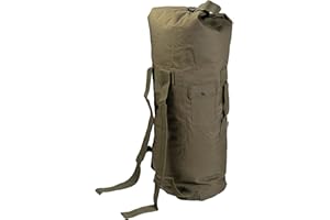‎MIL-TEC Mil-Tec US Seesack mit Doppelgurt PES (75 Liter) • Bundeswehr Rucksack mit 2 gepolsterten Schultergurten + Tragegriff • Military Reisetasche • Militär Ausrüstung • Outdoor Reisesack