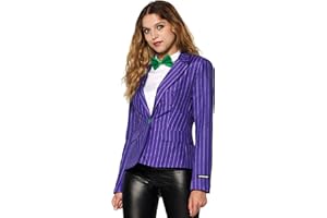 Suitmeister Damen-Blazer – DC Comic-Figur – Slim-Fit-Jacke – Halloween-Kostüm