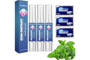 MHDUYEG 3 Stück Gum Instant Treatment Gel, Gummi Sofortig Behandlung Gel Gum Relief Periodontal Treatment Gel Zahnfleisch-Therapie-Gel, Gum Restoration Gel 3 Paar Zahnaufhellungsstreifen Enthalten