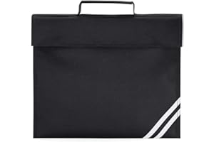 QUADRA Classic Book Bag School Bag - 8 Colours (Black)