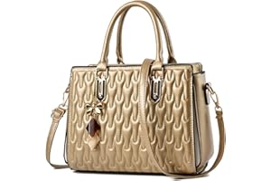 NICOLE & DORIS Women Designer Handbags Fashion Top Handle Bag Ladies Printed Handbag Shoulder Bag PU Leather Crossbody Bag Medium Hand Bags with Pendant