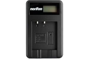 NORIFON NP-50 LCD USB Caricatore per Fujifilm FinePix F200EXR, F300EXR, F500EXR, F550EXR, F660EXR, F750EXR, F770EXR, F800EXR, F80EXR, F850EXR, F900EXR, X10, X20, XP100, XP150, XP170, XP200 Fotocamera e Altro