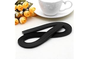 Haorw Papier Quilling Set 120-Streifen 52cm Länge/Streifen Papierbreite 5mm (Schwarz)