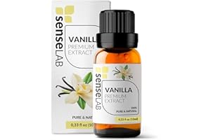 SenseLAB Olio essenziale di Oleoresina di Vaniglia - Olio di Vaniglia Terapeutico Naturale e Puro al 100% per Umidificatore e Diffusore di Aromaterapia - Olio Rilassante e Lenitivo (10 ml)