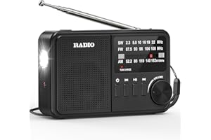 Kleine Radio, AM/FM/SW Tragbares Radios, Netz und Batteriebetriebenes Radio, Mini Radios mit 3,5 mm Kopfhörerbuchse, für Jogging, Spaziergänge im Park