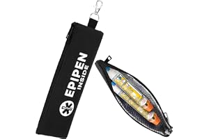 SUNMON EpiPen-fodral, läkemedelsförvaring Epipen termisk väska för allergier och diabetes, EpiPen Insulin resefodral - bärväska för 2 EpiPen