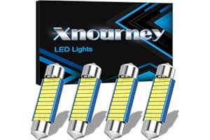 XNOURNEY 578 LED Festoon Bulb, 42mm 41mm 1.65 Inch Festoon DE3425 DE3423 211-2 LED, 12V 33SMD White Light 42mm Festoon Bulbs for Car Interior Dome Map Courtesy Trunk Light 212-2 Led, 4pcs
