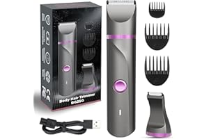 RAXMETRY Intimrasierer Für Frauen, Elektrischer Rasierer Damen Intimbereich, Damenrasierer Intimrasierer, Rasierer Damen Intimbereich, Aufladbar,Wasserdicht für nass und trocken, Grau Lila