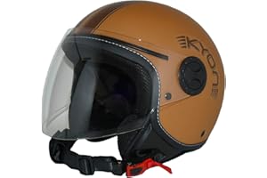 protectWEAR Herren H730-br-xs Jethelm mit langem Visier H730 BR XS, Braun, XS EU