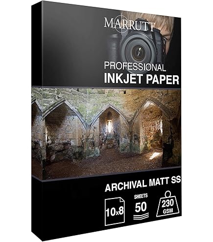 Marrutt 300gsm Ultra Pearlescent Hi-White Inkjet Photo Paper: 10" X 8" - 100 Sheets