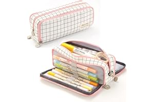X SIM FITNESSX Trousse à Crayons pour Adolescents et Filles - 3 Compartiments - Grande capacité - pour l'école et Le Bureau (Paillettes)