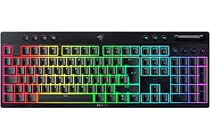 Razer BlackWidow V4 Low-profile HyperSpeed - Wireless Low-profile Mechanical Gaming Keyboard - HyperSpeed Wireless & BT - Multi Roller & 11 Control Buttons - Orange Switches | QWERTY UK-Layout