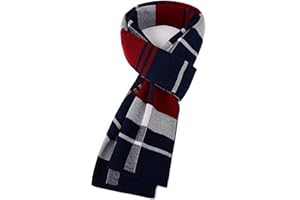 KEECOW Mens Merino Wool Winter Scarf Classic Warm Soft Thick Long