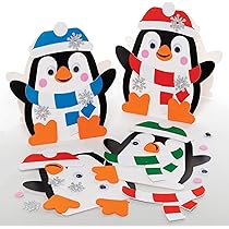 Baker Ross FN326 Schaatsen Mix en Match Decoratiesets - Set van 8, Kerst knutselen voor kinderen, Kerstdecoraties