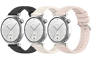 Gittos Correa Compatible con Huawei GT 5 41mm/GT5 Pro 42mm/GT4 41mm Silicona Sport Pulsera para Mujer