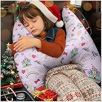 Oreiller Voyage Enfant Voiture - Coussin Siège Auto Lapin Doux & Ergonomique - Pour Trajets Tranquilles