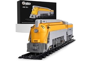 Nifeliz Train à Vapeur Vintage, CO490 Technical Locomotive avec Rails Sets de Jeux de Construction, Cadeau pour Adultes et Enfant 808 Pièces